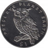 Монета. Эритрея. 1 доллар 1995 год. Берегите Землю! Капский филин. ав.