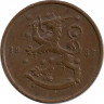 Аверс.Монета. Финляндия. 10 пенни 1937 год.