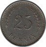 Монета. Финляндия. 25 пенни 1943 год (железо).