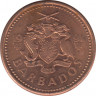 Монета. Барбадос. 1 цент 1991 год. ав.