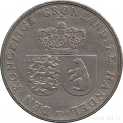 Монета. Гренландия. 1 крона 1960 год.