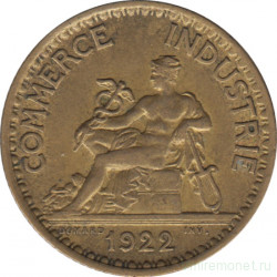 Монета. Франция. 1 франк 1922 год.