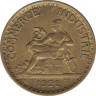  Монета. Франция. 1 франк 1922 год. ав.