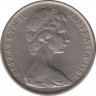 Монета. Австралия. 10 центов 1967 год. ав.