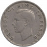 Монета. Новая Зеландия. 1/2 кроны 1947 год.   