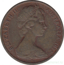 Монета. Австралия. 1 цент 1972 год.