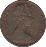 Монета. Австралия. 1 цент 1972 год. ав.