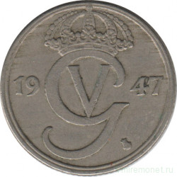 Монета. Швеция. 50 эре 1947 год.
