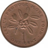 Монета. Ямайка. 1 цент 1972 год. ФАО. рев.