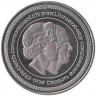Монета. Великобритания. Остров Мэн. 1 крона 1984 год. 30-я конференция парламентариев стран Содружества. Двойной портрет.