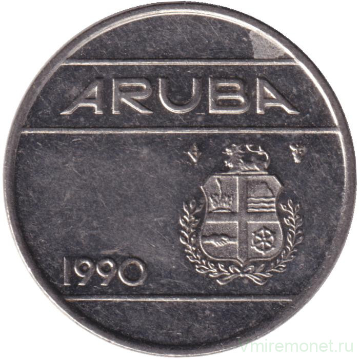 Монета. Аруба. 25 центов 1990 год.