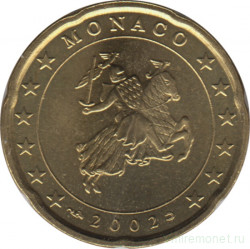 Монета. Монако. 20 центов 2002 год.
