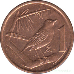 Монета. Каймановы острова. 1 цент 2008 год.