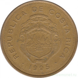 Монета. Коста-Рика. 5 колонов 1995 год.