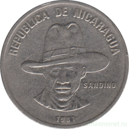 Монета. Никарагуа. 25 сентаво 1981 год. 