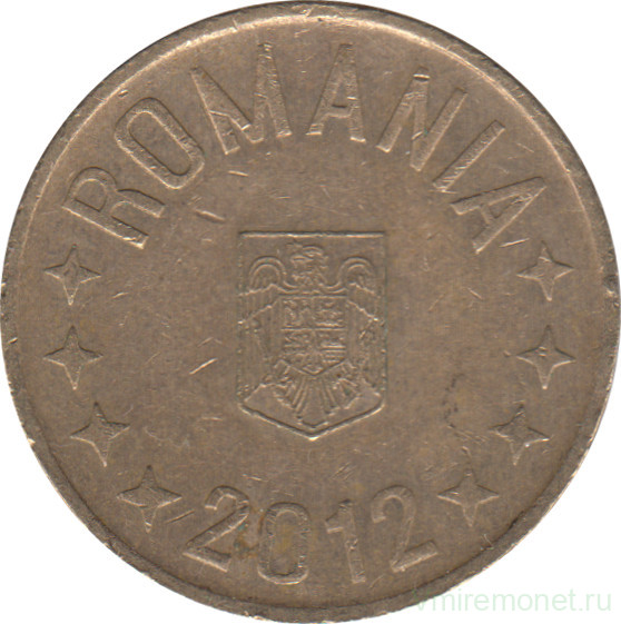 Монета. Румыния. 50 бань 2012 год.