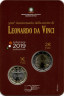Монета. Италия. 1 и 2 евро 2019 год. 500 лет со дня смерти Леонардо да Винчи. (Буклет, коинкарта).