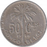 Монета. Бельгийское Конго. 50 сантимов 1926 год. "DES BELGES". ав.