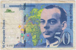 Банкнота. Франция. 50 франков 1993 год. Тип 157b.