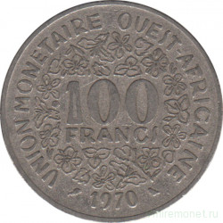 Монета. Западноафриканский экономический и валютный союз (ВСЕАО). 100 франков 1970 год.
