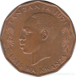 Монета. Танзания. 5 центов 1971 год.