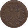 Монета. Австро-Венгерская империя. 1 геллер 1893 год. рев.