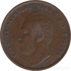 Монета. Швеция. 1 эре 1872 год. L.A.