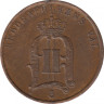 Монета. Швеция. 2 эре 1886 год. рев.