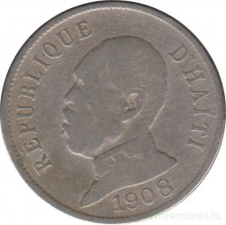 Монета. Гаити. 50 сантимов 1908 год.