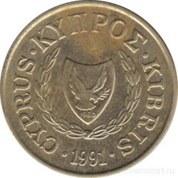 Монета. Кипр. 2 цента 1991 год.