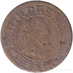 Монета. Франция. 2 денье (двойной турнуа) 1588-1589 год. Генрих III.