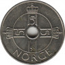  Монета. Норвегия. 1 крона 2009 год. рев.