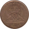 Монета. Тринидад и Тобаго. 1 цент 2000 год. ав.
