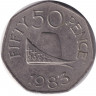 Монета. Гернси. 50 пенсов 1983 год. 