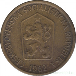 Монета. Чехословакия. 1 крона 1962 год.