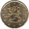 Монета. Финляндия. 20 центов 1999 год.
