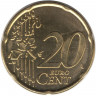 Монета. Финляндия. 20 центов 1999 год.