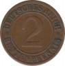 Монета. Германия. Веймарская республика. 2 рентенпфеннига 1923 год. Монетный двор - Мюнхен (D). рев.