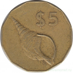 Монета. Острова Кука. 5 долларов 1988 год.