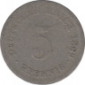 Монета. Германия (Германская империя 1871-1922). 5 пфеннигов 1889 год. (D). ав.