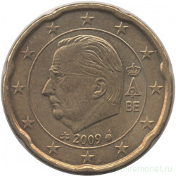 Монета. Бельгия. 20 центов 2009 год.