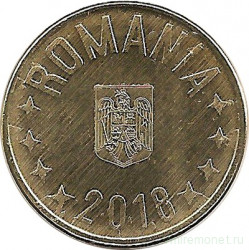 Монета. Румыния. 1 бан 2018 год.