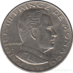 Монета. Монако. 1/2 франка 1978 год.