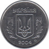 Монета. Украина. 1 копейка 2004 год. ав.