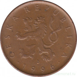 Монета. Чехия. 10 крон 1996 год.
