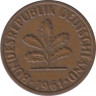 Монета. ФРГ. 2 пфеннига 1961 год. Монетный двор - Штутгарт (F).