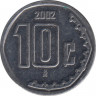 Монета. Мексика. 10 сентаво 2002 год. ав.