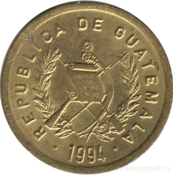 Монета. Гватемала. 1 сентаво 1994 год.