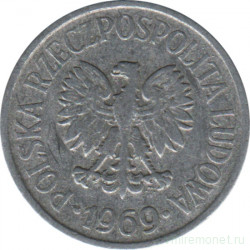 Монета. Польша. 20 грошей 1969 год. 