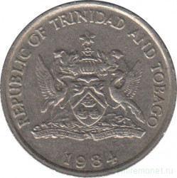 Монета. Тринидад и Тобаго. 25 центов 1984 год.